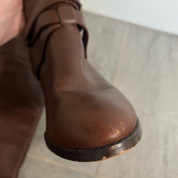 7 For All Mankind Brown Leather Knee High Boots in size 9.5 - VGUC - Picture 6 of 6